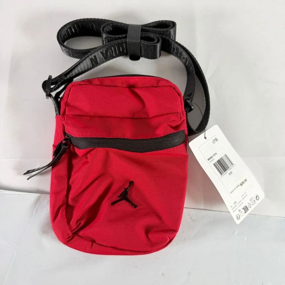 Nike Jordan Airborne Festival Crossbody Bag Gym Red Black 9A0631-R78 NWT